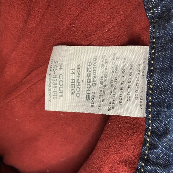 Cabelas Jeans Womens Size14 Blue Flannel Lined Straight Leg Dark Wash Flat Front - Picture 13 of 13